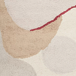 Ковер из хлопка с абстрактным принтом бежевого цвета Elysian Flow Blush варинант исполнения - 4 | Loft Concept в Сочи