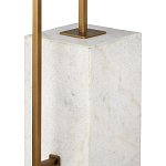 Торшер с прямоугольным абажуром на белом мраморном основании Asymmetry on Marble варинант исполнения - 2 | Loft Concept в Сочи