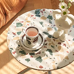 Дизайнерский журнальный стол с круглой столешницей на изогнутых стальных ножках Obafaby варинант исполнения - 3 | Loft Concept в Сочи