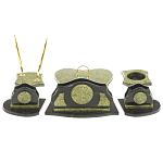 Настольный письменный набор из змеевика из 7-ми элементов Successful Leader варинант исполнения - 3 | Loft Concept в Сочи