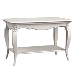 Стол журнальный белый из массива бука с полкой в стиле прованс White Provence варинант исполнения - 1 | Loft Concept в Сочи