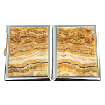 Портсигар с газовой зажигалкой из натурального камня Оникс Stone Cigarettes Cases варинант исполнения - 4 | Loft Concept в Сочи