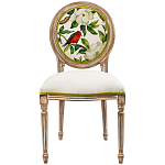 Стул бежевый из натурального бука с изображением птица в саду Blooming Birds варинант исполнения - 1 | Loft Concept в Сочи