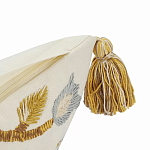 Чехол на подушку с кисточками и вышивкой птиц Ethnic mix Birds Square варинант исполнения - 3 | Loft Concept в Сочи