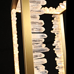 Настольная лампа прямоугольная с декоративными элементами в виде кристаллов Smooth Shine варинант исполнения - 3 | Loft Concept в Сочи