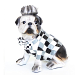 Статуэтка собака в клетчатой куртке Fashionable Dogs Cell варинант исполнения - 1 | Loft Concept в Сочи