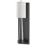 Бра на прозрачном штативе с тканевым абажуром в форме цилиндра Conciseness варинант исполнения - 3 | Loft Concept в Сочи