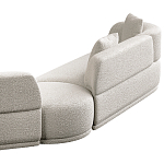 Угловой диван Calypso с поворотным механизмом и пуфом   варинант исполнения - 5 | Loft Concept в Сочи