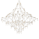 Люстра с тонким металлическим каркасом цвета хром Quasar варинант исполнения - 2 | Loft Concept в Сочи