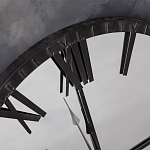 Часы настенные зеркальные с чёрным металлическим циферблатом Mirror Tower Clock варинант исполнения - 2 | Loft Concept в Сочи