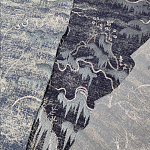 Мебельная ткань Вышивка серый цвет 130 см T2-39 варинант исполнения - 3 | Loft Concept в Сочи