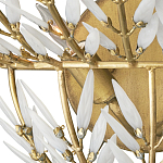 Бра золотого цвета с белыми стеклянными лепестками Hanging Flowers варинант исполнения - 1 | Loft Concept в Сочи