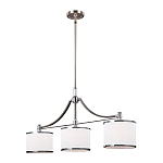 Люстра линейная с 3-мя белыми цилиндрическими плафонами Feiss варинант исполнения - 2 | Loft Concept в Сочи