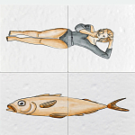 Плитка с узором Рыба Русалка варинант исполнения - 1 | Loft Concept в Сочи