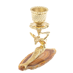 Подсвечник из натурального камня агат светло-коричневый Stone Candlestick варинант исполнения - 4 | Loft Concept в Сочи