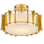 Потолочный светильник круглый с каркасом в форме треугольников и тканевым абажуром Brutal Light варинант исполнения - 3 | Loft Concept в Сочи