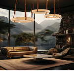 Люстра в форме обруча из натурального камня Minerals of Light варинант исполнения - 5 | Loft Concept в Сочи