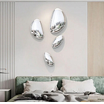 Абстрактная скульптура на стену в виде капли воды Water Outline варинант исполнения - 6 | Loft Concept в Сочи