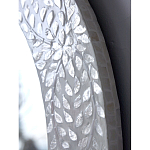 Зеркало круглое инкрустированное раковинами устриц Bone Inlay Dome Mirror White варинант исполнения - 6 | Loft Concept в Сочи