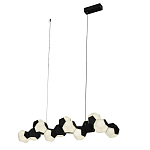 Люстра линейная с геометрическими черно-белыми плафонами Modestra варинант исполнения - 1 | Loft Concept в Сочи