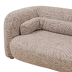 Дизайнерский двухместный диван с мягкими спинкой и подлокотниками светло-коричневый с принтом Madelaine Sofa Cocoa варинант исполнения - 3 | Loft Concept в Сочи