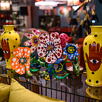 Декоративная статуэтка Yayoi Kusama Flowers that Bloom at Midnight Orange варинант исполнения - 3 | Loft Concept в Сочи