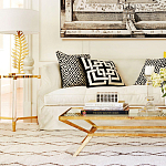 Золотой приставной столик с круглой стеклянной столешницей Weightless Table варинант исполнения - 6 | Loft Concept в Сочи