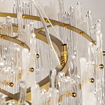 Люстра круглая с прозрачными стержнями разной длины Textured Glass Chandelier варинант исполнения - 10 | Loft Concept в Сочи