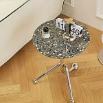 Дизайнерский журнальный стол с круглой столешницей на изогнутых стальных ножках Obafaby варинант исполнения - 2 | Loft Concept в Сочи