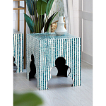 Приставной столик с инкрустацией раковинами устриц Bone Inlay варинант исполнения - 4 | Loft Concept в Сочи