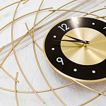 Часы настенные из металла с чёрным циферблатом Current Time варинант исполнения - 2 | Loft Concept в Сочи