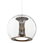 Подвесной светильник со стеклянным плафоном Inner Gleam Globe black  варинант исполнения - 2 | Loft Concept в Сочи
