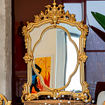 Зеркало с ажурной раме золотого цвета Classic Ornament Mirror варинант исполнения - 3 | Loft Concept в Сочи