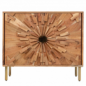 Комод из массива манго с фактурным фасадом Timelapse