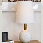 Настольная лампа на круглом основании из натурального камня Bartolomeo варинант исполнения - 4 | Loft Concept в Сочи