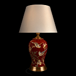 Настольная лампа бордовая с изображением птиц Slip Away варинант исполнения - 2 | Loft Concept в Сочи