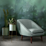 Кресло светло-бирюзовое с принтом Pauley Light Turquoise Armchair варинант исполнения - 8 | Loft Concept в Сочи