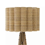 Торшер с плетеным абажуром на основании в виде треноги Lamp with Wicker Lampshade варинант исполнения - 1 | Loft Concept в Сочи