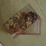 Шкатулка из эпоксидной смолы с цветами розовая Epoxy Resin Rectangular Box Pink варинант исполнения - 2 | Loft Concept в Сочи