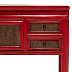 Деревянная консоль в китайском стиле с ящиками и дверцами красная Chinese Console Table варинант исполнения - 5 | Loft Concept в Сочи