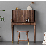 Табурет деревянный на золотистых ножках Moon Walnut Furniture варинант исполнения - 2 | Loft Concept в Сочи