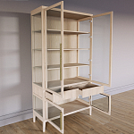 Витрина Primo со стеклянными фасадами и 2 ящиками Светлый дуб варинант исполнения - 3 | Loft Concept в Сочи