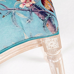 Барный стул из массива бука с изображением птиц и цветов Turquoise Beige Chinoiserie Garden Chair варинант исполнения - 5 | Loft Concept в Сочи