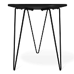 Стол журнальный c круглой столешницей из стекла серого цвета Gray and Gold Marble варинант исполнения - 4 | Loft Concept в Сочи