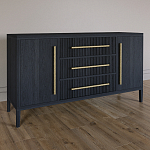 Буфет Primo с тремя ящиками и двумя фасадами Черный дуб варинант исполнения - 2 | Loft Concept в Сочи