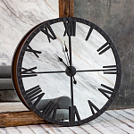 Часы настенные зеркальные с чёрным металлическим циферблатом Mirror Tower Clock варинант исполнения - 5 | Loft Concept в Сочи