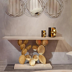 Консоль прямоугольная белая с основанием в виде кактуса Cactus варинант исполнения - 3 | Loft Concept в Сочи