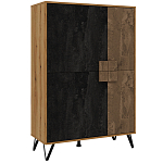 Шкаф двухдверный с 2-мя отделами с полками Stone Effect варинант исполнения - 2 | Loft Concept в Сочи