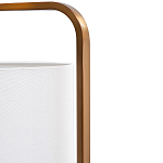 Торшер с белым тканевым абажуром на мраморном основании Cconcise варинант исполнения - 1 | Loft Concept в Сочи