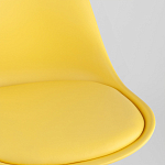 Стул с основой из пластика и мягким сиденьем Arvika Yellow варинант исполнения - 8 | Loft Concept в Сочи